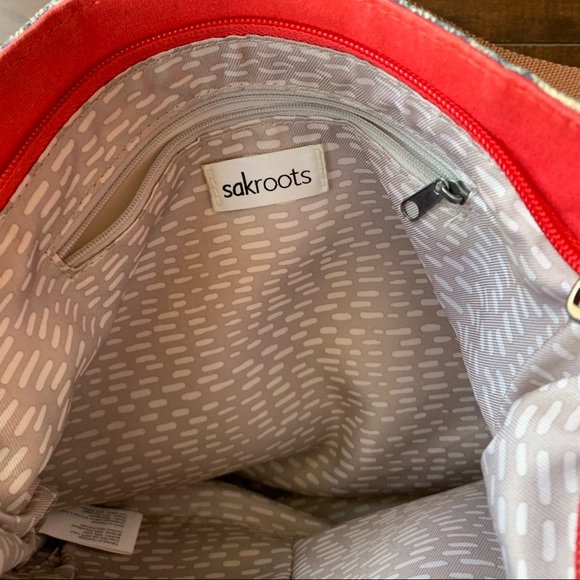 Sak Roots Sakroots canvas shoulder or cross body bag purse - Picture 4 of 8